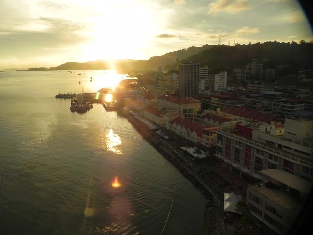 View from Four Points by Sheraton Pool at Sunset, Sandakan, Malaysia