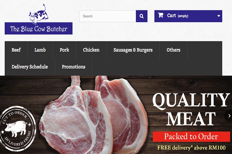 The Blue Cow Butcher, online meat shopping, Kuala Lumpur