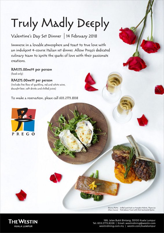 Valentine's Day Kuala Lumpur, Menus and Restaurants