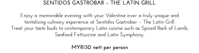 Valentine's Day Kuala Lumpur, Menus and Restaurants