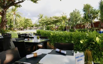 Table at the beachside grill