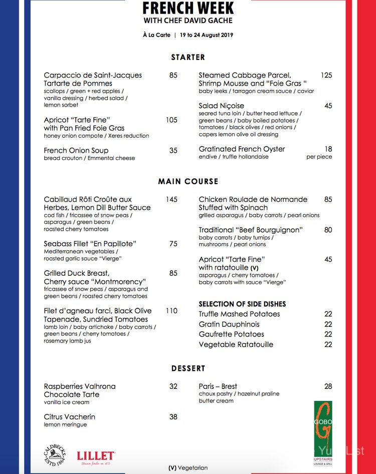 Traders KL French Week Menu