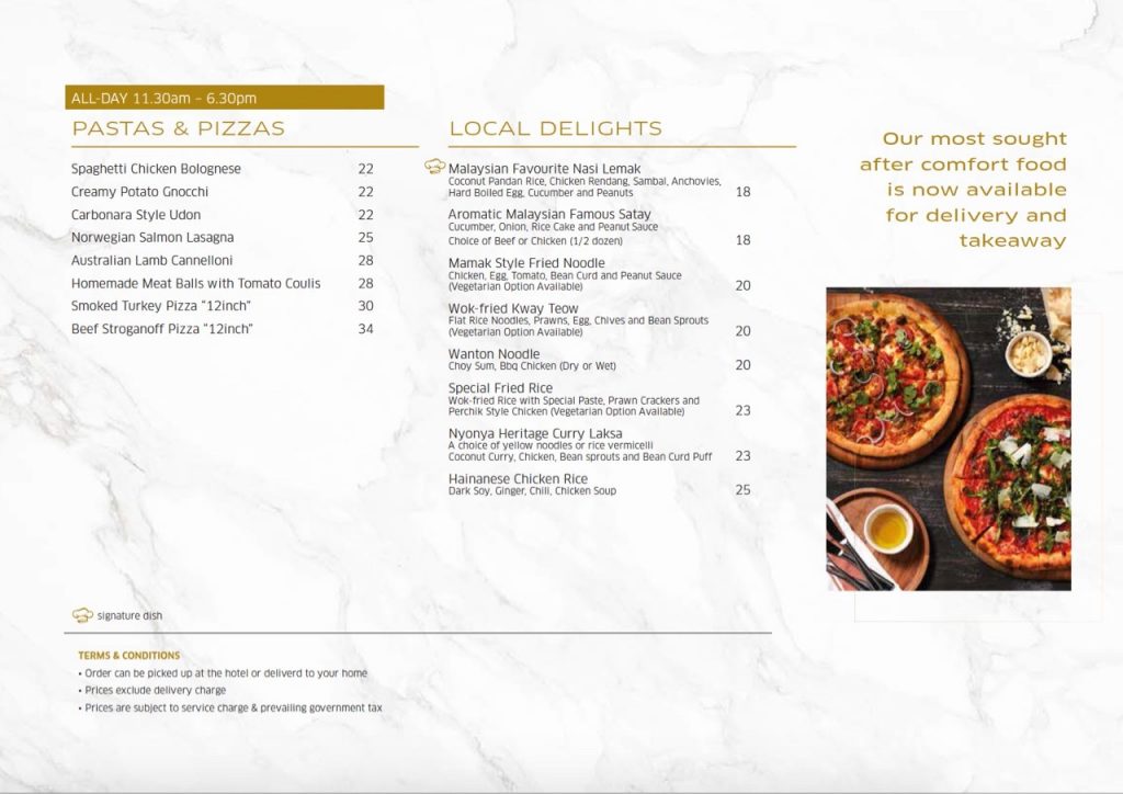 Pasta, Pizza & Local Delights Menu