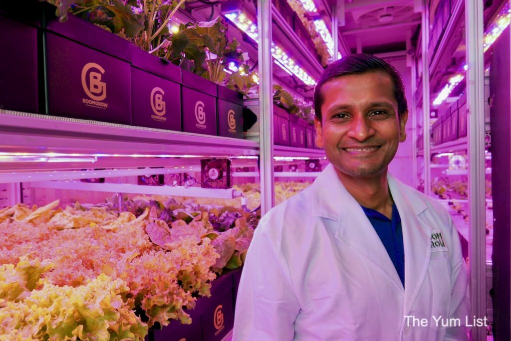 Murali - Co-founder BoomGrow - inside the machine farm