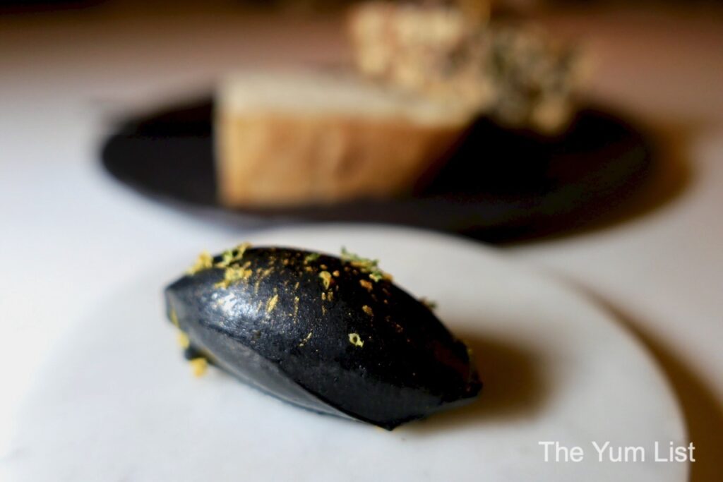 Bread with Charcoal Yuzu Butter