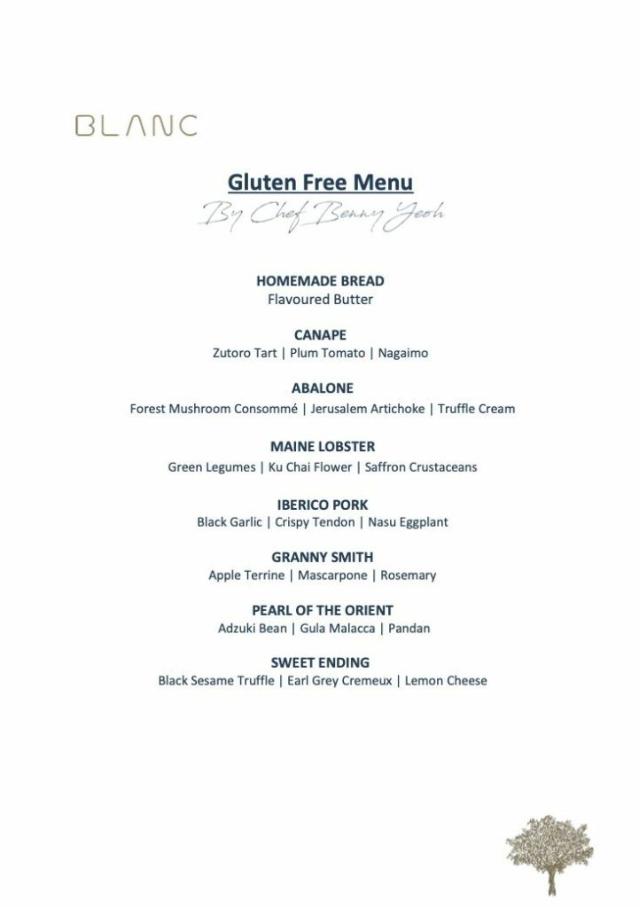 Gluten-free Menu & Prices