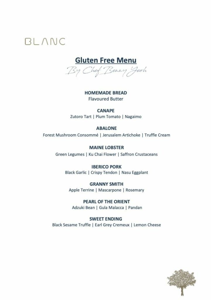 Gluten-free Menu