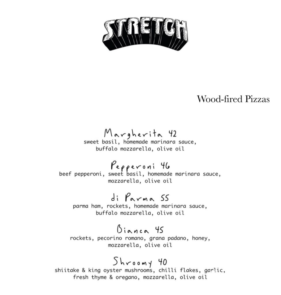 Pizza Menu