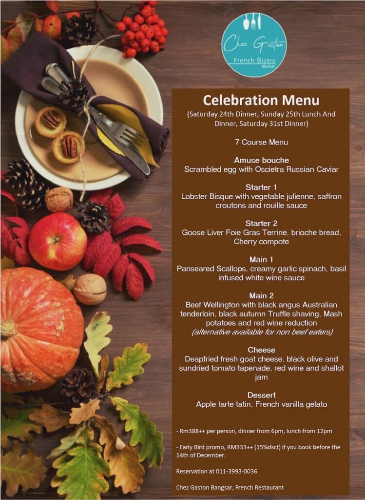 Festive Menus KL