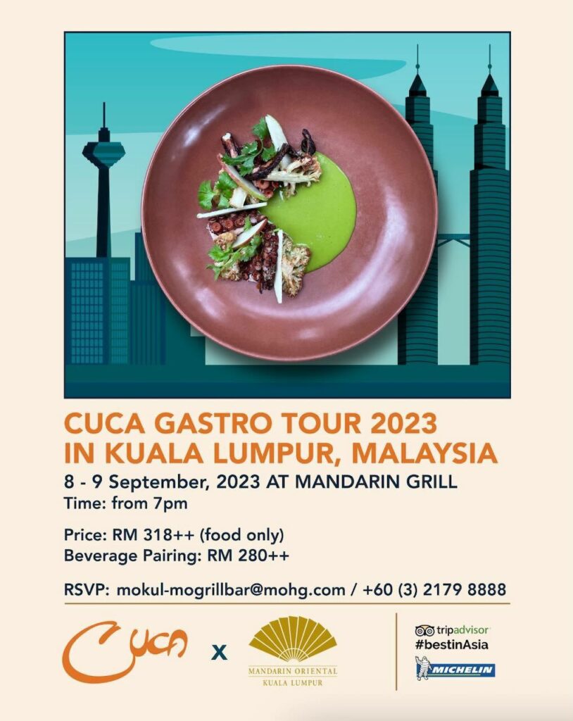 Cuca Takeover Menu at Mandarin Grill KL