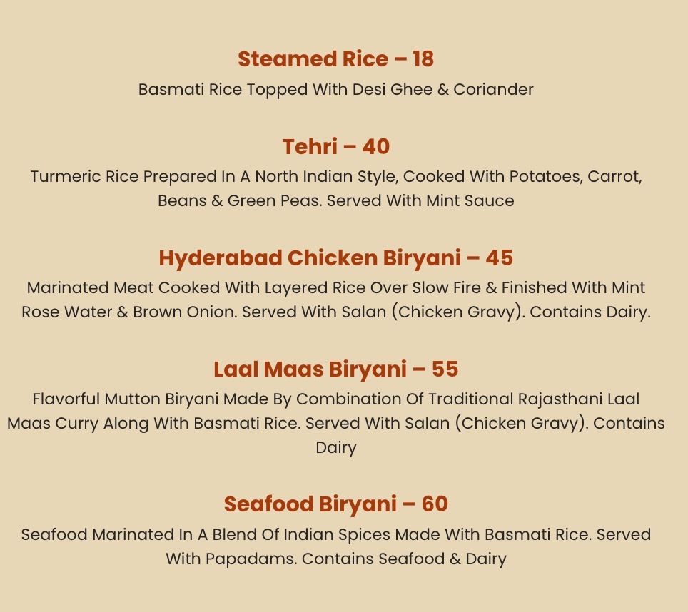 Le Mirch Kuala Lumpur Menu & Prices