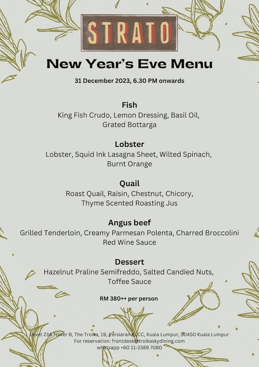 New Year’s Eve 2023 Kuala Lumpur - The Yum List