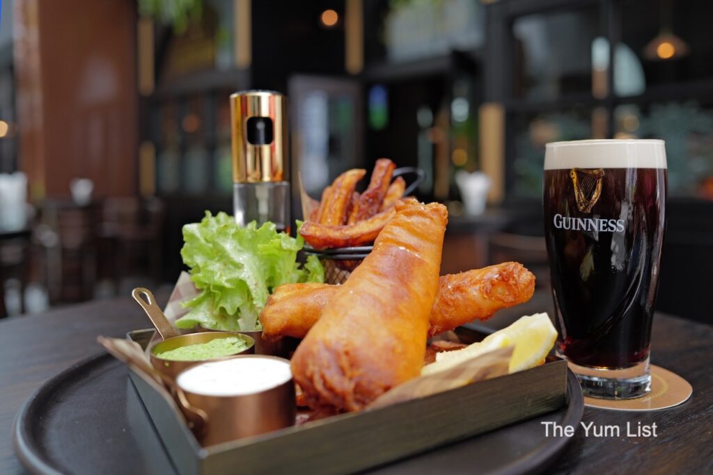 British Restaurant & Pub Kuala Lumpur London Bridge Fish and Chips with Guinness beer