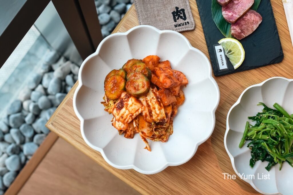 Niku 29 Japanese Barbecue Restaurant KL Assorted Kimchi