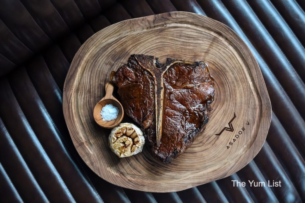 30-day Dry-aged Porterhouse on wooden board