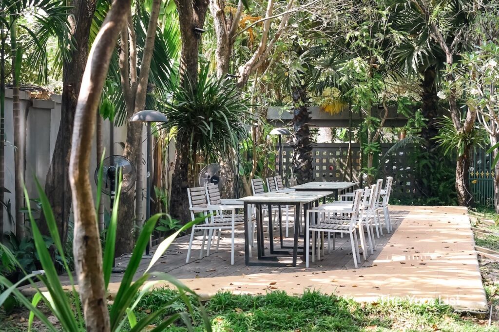 Cambodian Cuisine by Chef Sothea -outdoor dining setting