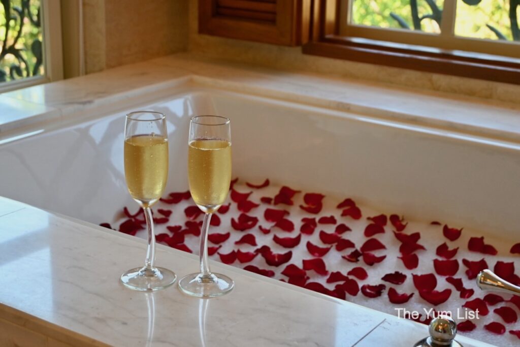 Malaysia's Top Luxury Stays champagne and rose petal bath