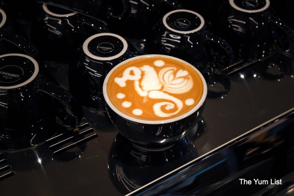 seahorse latte art