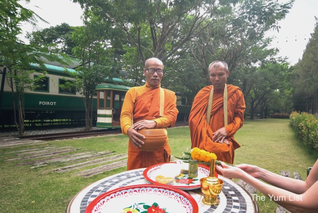 Alms Offering to Thai Buddhist Monks