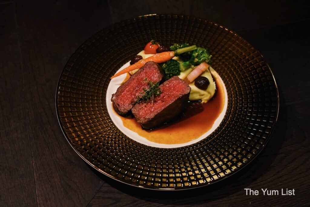 Poirot's Beef Burgundy Poirot Fine Dining French Restaurant in a Train Carriage Khao Yai Thailand