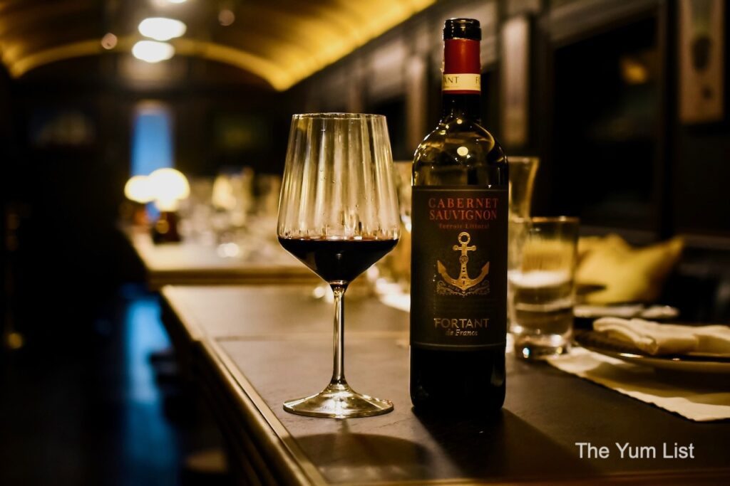 2017 Fortant de France Cabernet Sauvignon Poirot Fine Dining French Restaurant in a Train Carriage Khao Yai Thailand