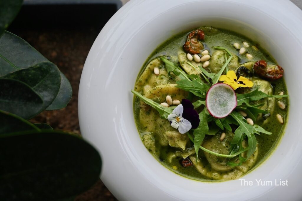 Vegetarian Vegan Restaurant KL Spinach and Ricotta Ravioli with Pesto