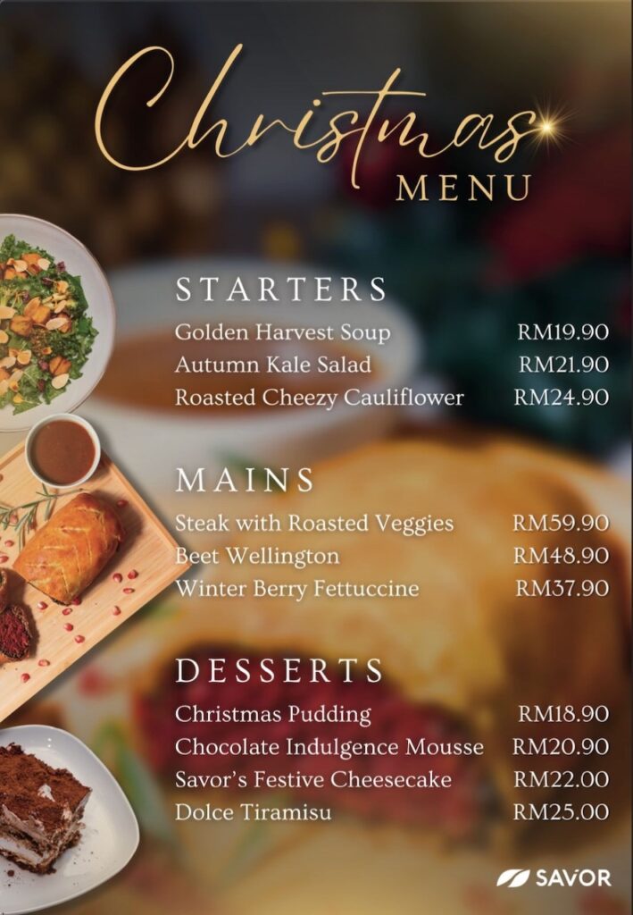 Savor Vegan Christmas Menu Desa Sri Hartamas