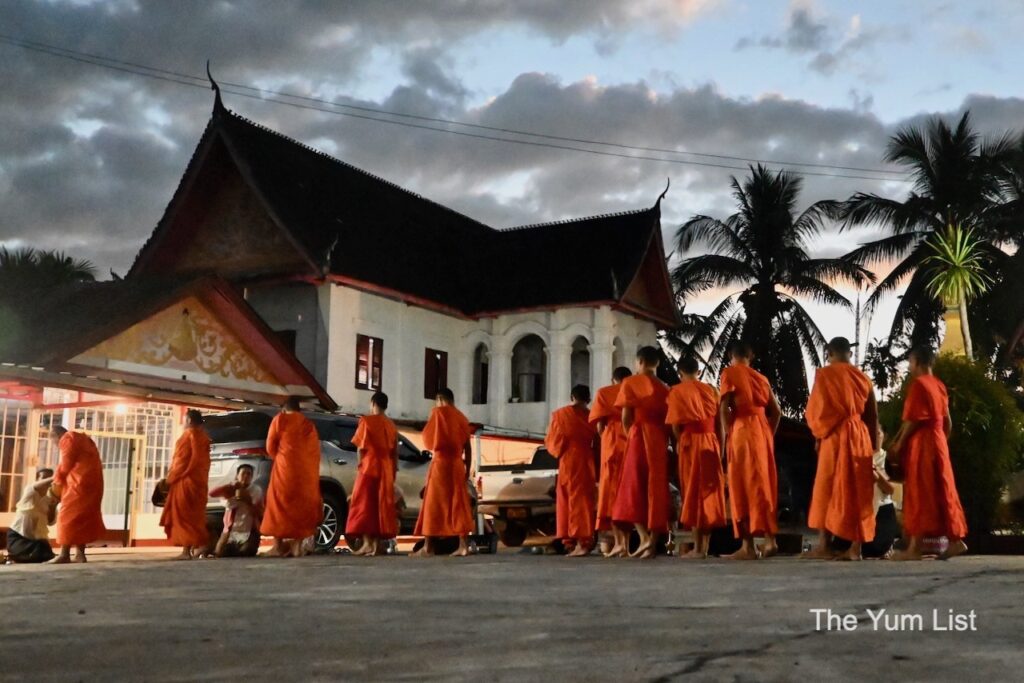 Alms Ceremony Phanom Village, Laos