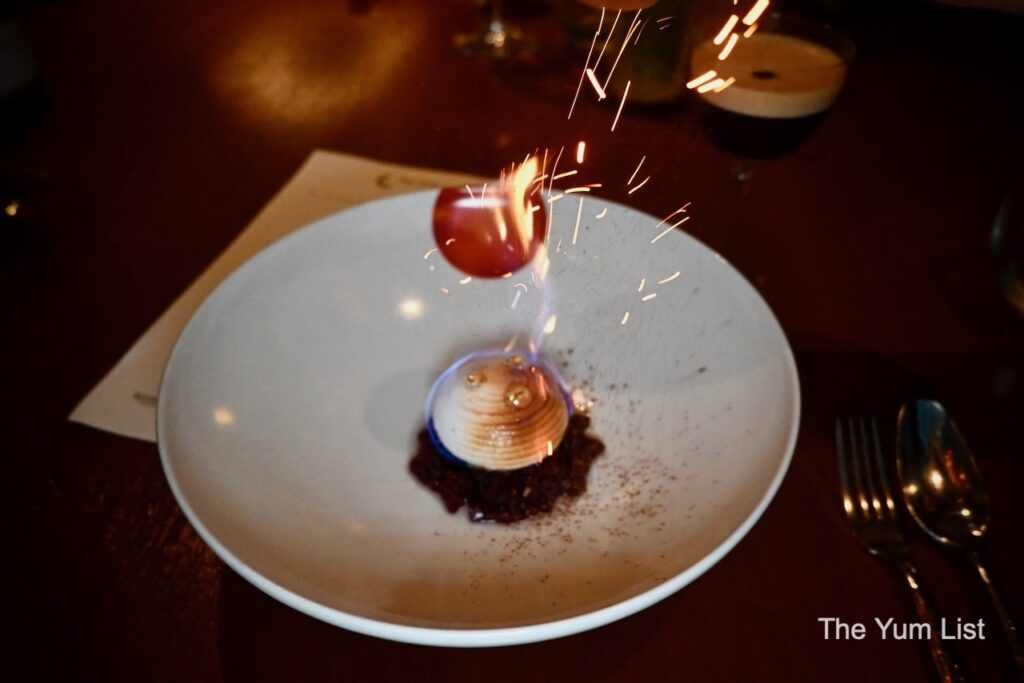 Chestnut Meringue Flambé 