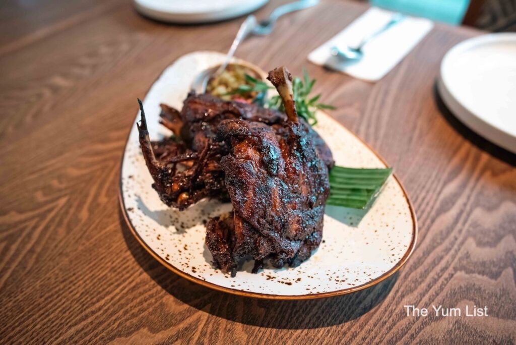 Bebek Panggang with Sambal Matah Gerkin