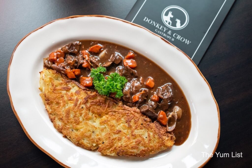 Donkey & Crow GastroPub Menu - Guinness Beef Stew and Rösti