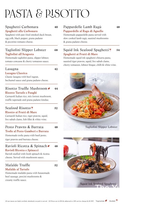 Portofino Menu - Bangsar South