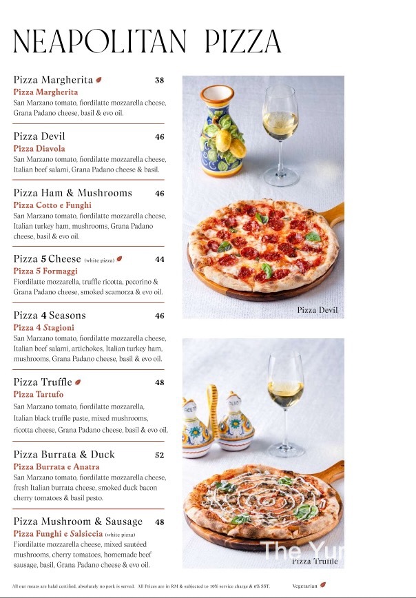 Portofino Menu - Bangsar South