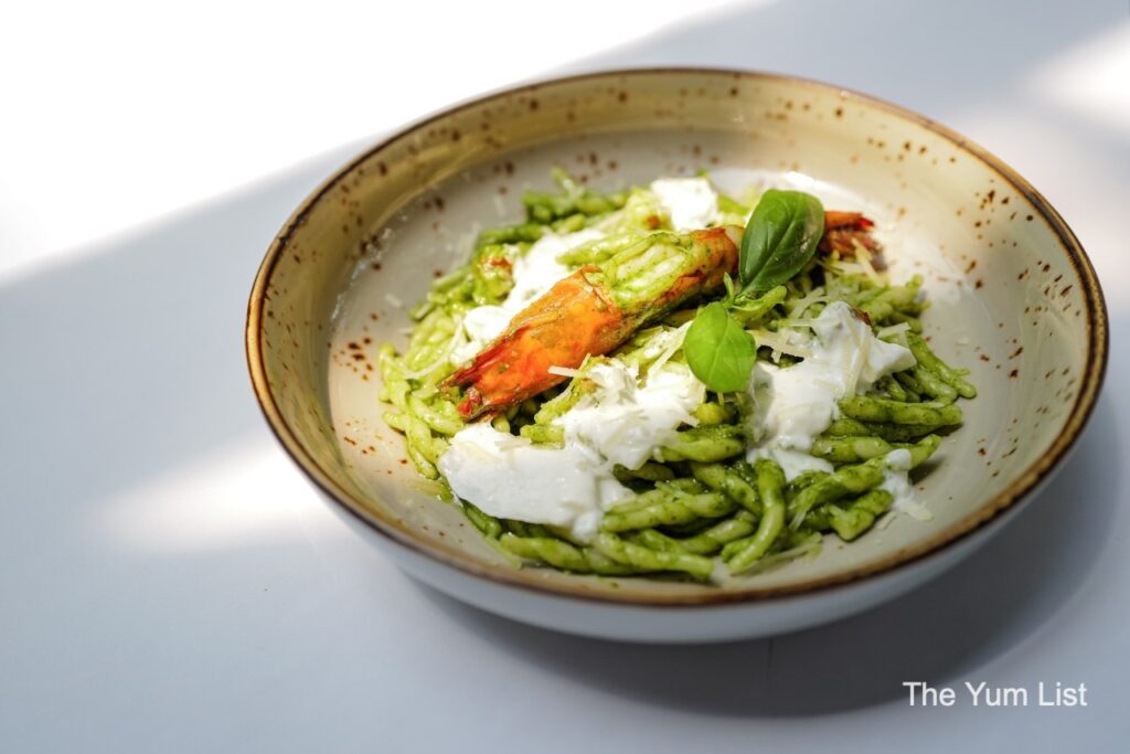 Pesto Prawns & Burrata 