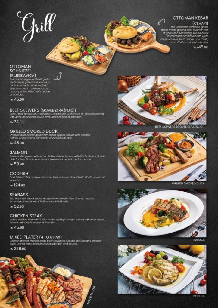 The Ottoman KL Menu