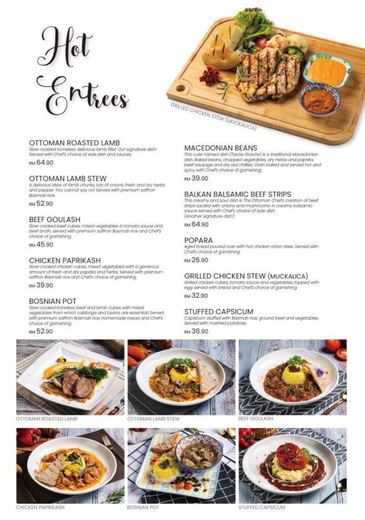 The Ottoman KL Menu