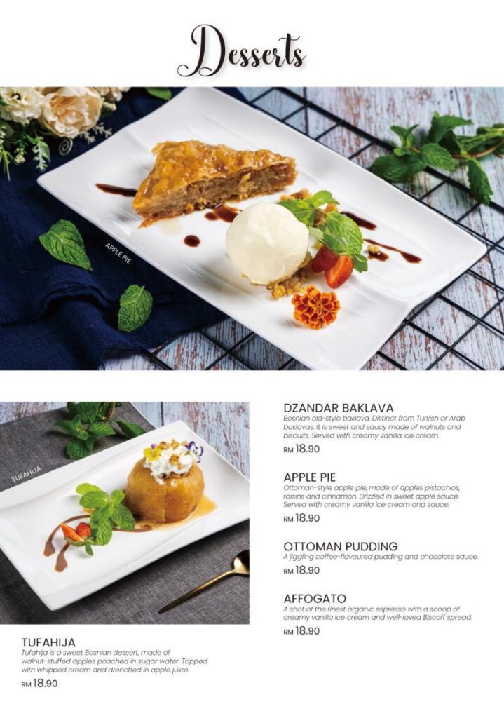 The Ottoman KL Menu