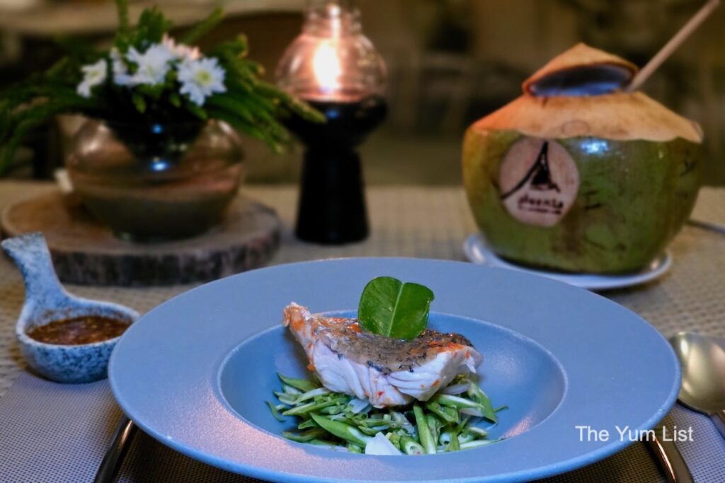 Steamed Seabass with Thai Condiments
