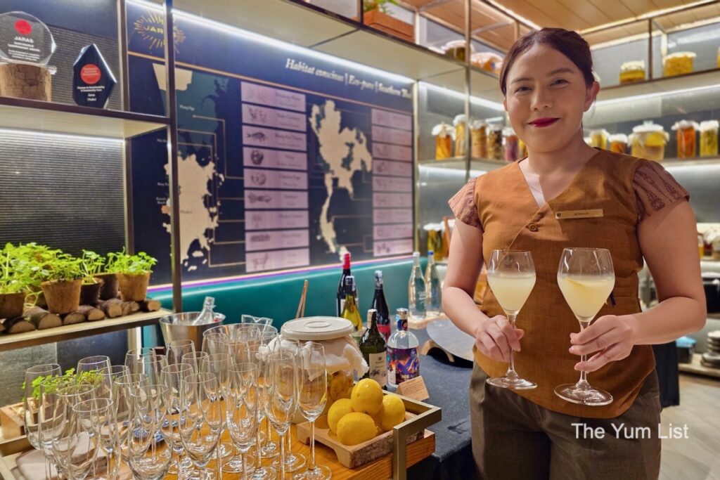 Zero-waste Restaurant Phuket - Jaras Restaurant Jessica & Our Welcome Drinks